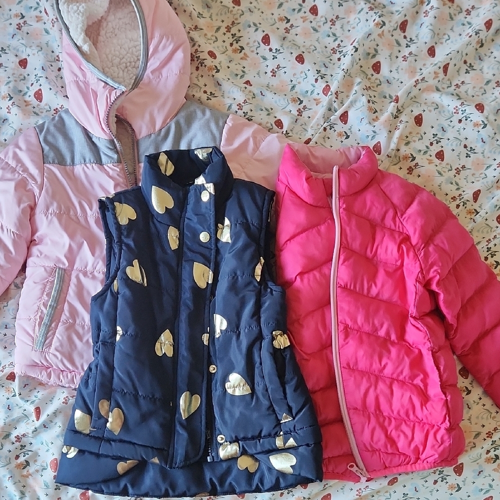 Pink and Navy Kids Jacket Set